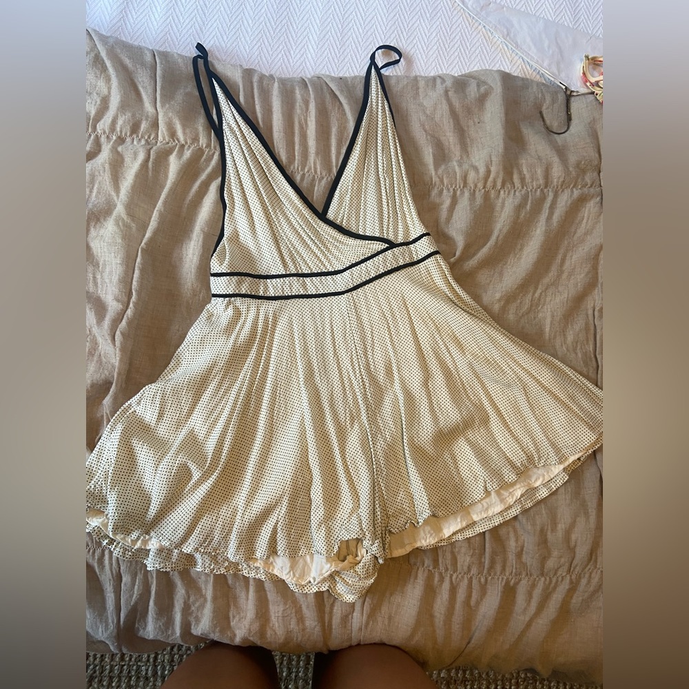 Cooperative white and black mini romper